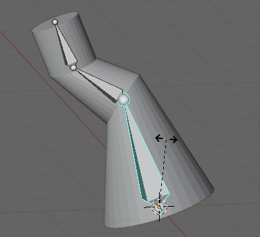 Изменение арматуры в режиме позы в Blender
