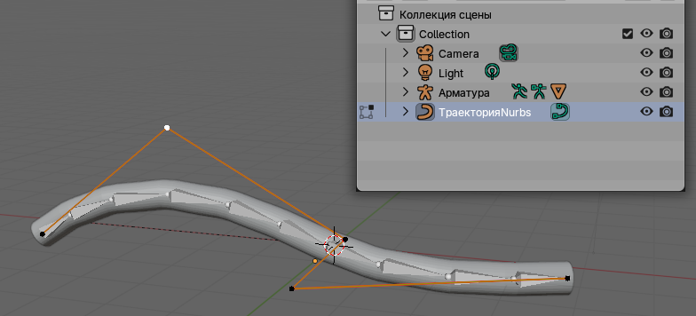 Изменение модели при редактировании кривой, привязанной к Spline IK