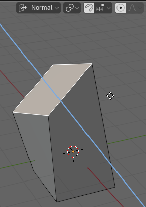Перемещение грани вдоль нормали в Blender