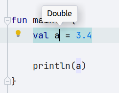 Double - тип вещественной переменной по-умолчанию в Kotlin