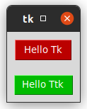 Сравнение кнопок tkinter.Button и ttk.Button